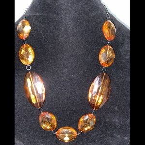 Coffee Brown Translucent Beaded necklace